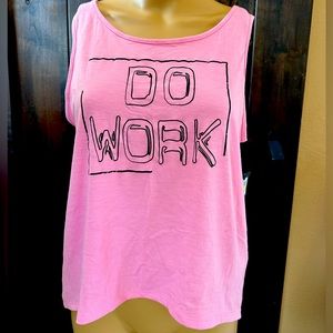 Women’s Activewear, Medium pink Do Work Tank Top